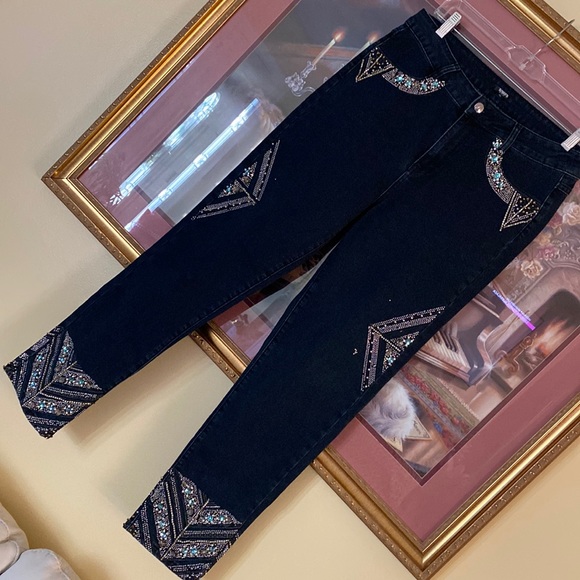 TESORO mod 1...beaded jeans - Picture 2 of 16